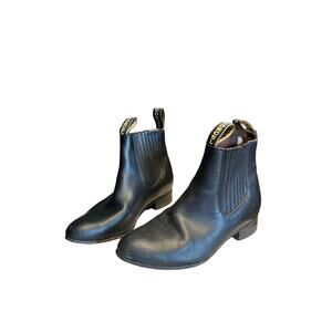 Corcel Black Leather Ankle Boots Size 6.5